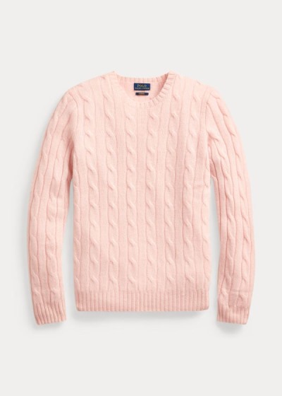 Polo Ralph Lauren Cable-Knit Cashmere Striktrøje Dame Danmark (BLMUT5017)